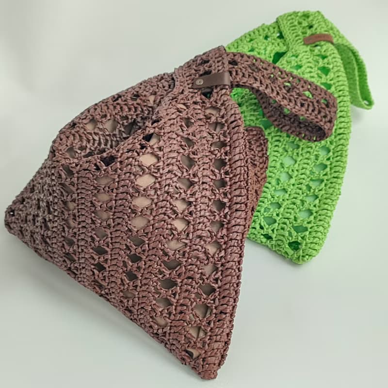 Japanese Knot Bag - Raffia Bag for Women