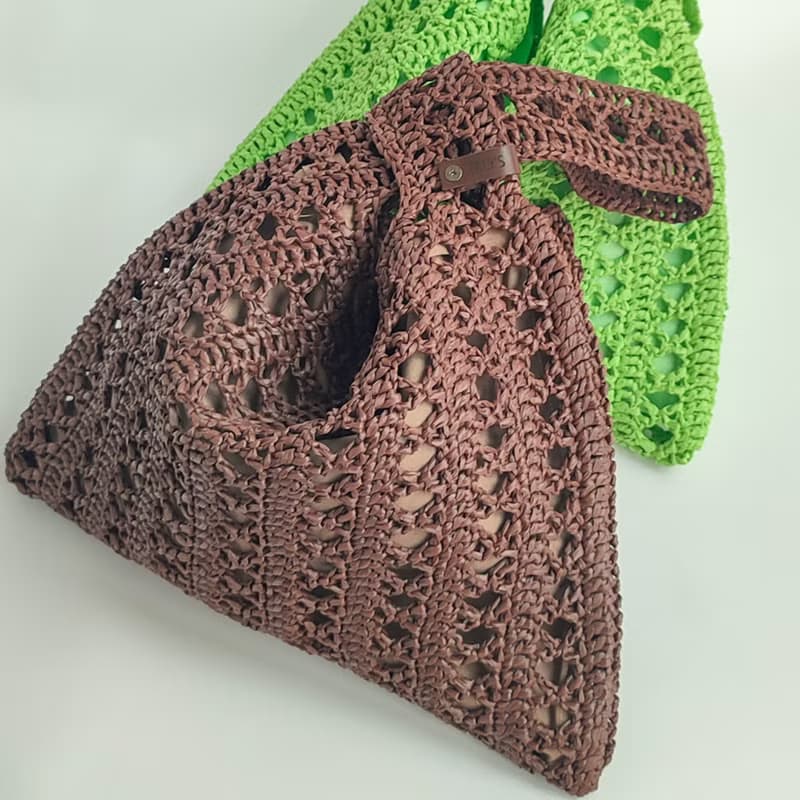 Japanese Knot Bag - Raffia Bag for Women