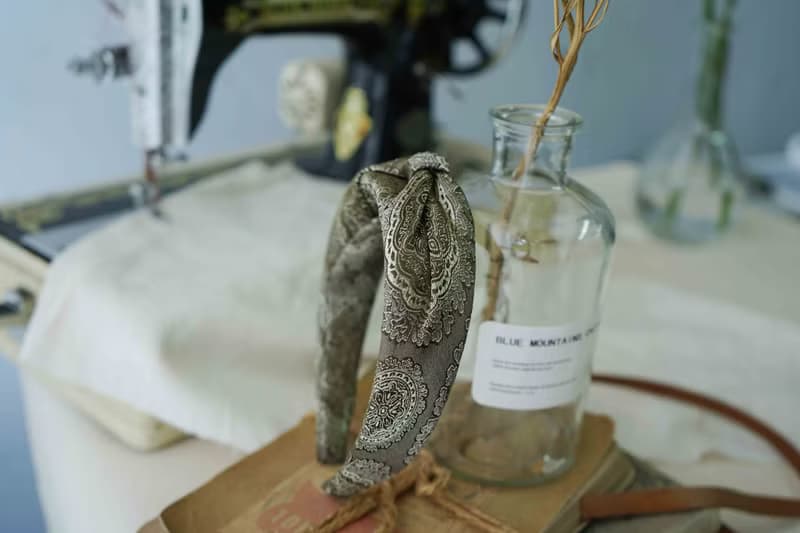 古董領帶改製手工髮箍-金色年華-古銀