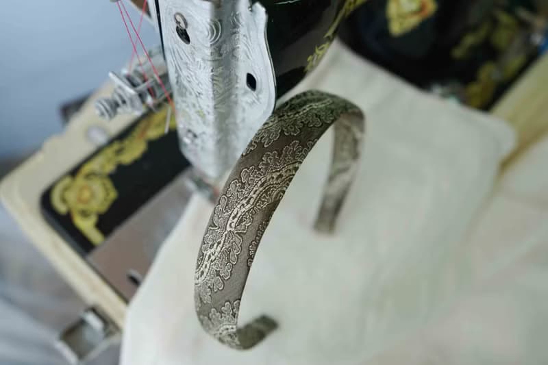 古董領帶改製手工髮箍-金色年華-古銀
