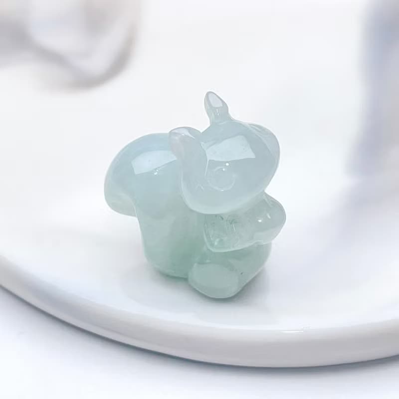 冰綠翡翠松鼠擺飾 | 天然緬甸翡翠A貨 | 送禮