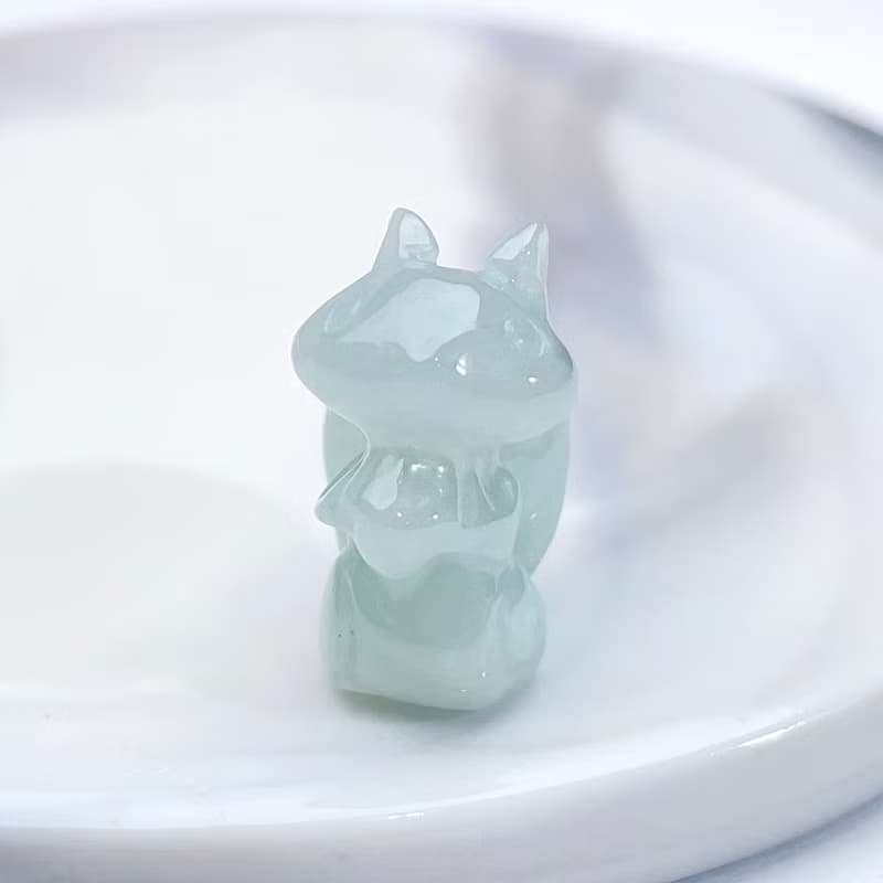 冰綠翡翠松鼠擺飾 | 天然緬甸翡翠A貨 | 送禮