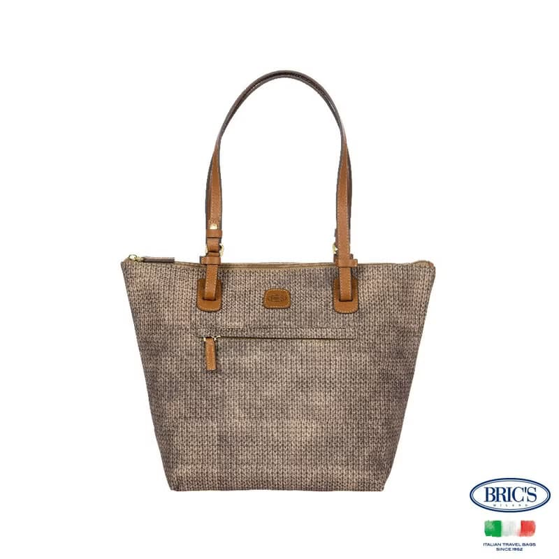 【BRIC' S】X-Bag 3合1 中尺寸 手提肩背袋(附小包包)-混羊毛堅果