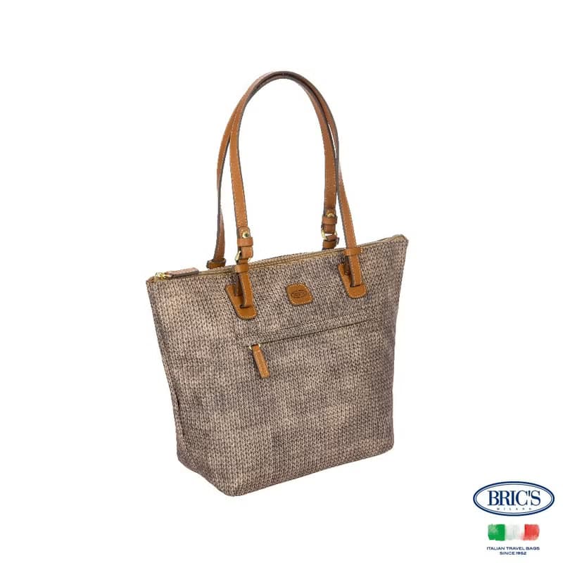 【BRIC' S】X-Bag 3合1 中尺寸 手提肩背袋(附小包包)-混羊毛堅果