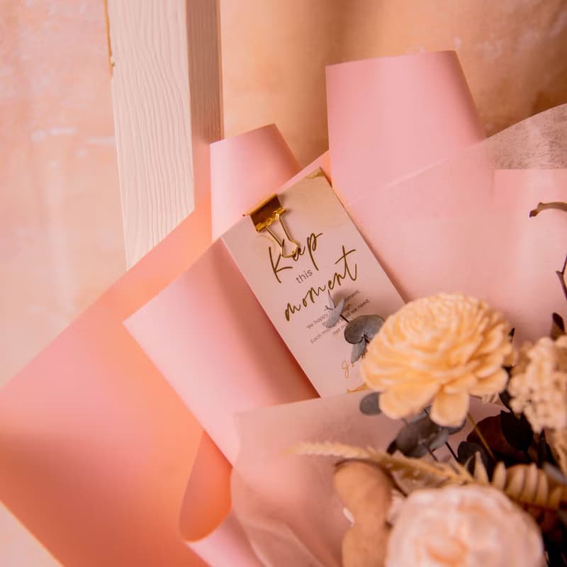 【氣質粉】情人節 求婚花束 大型 乾燥花 永生花花束 / 生日 告白