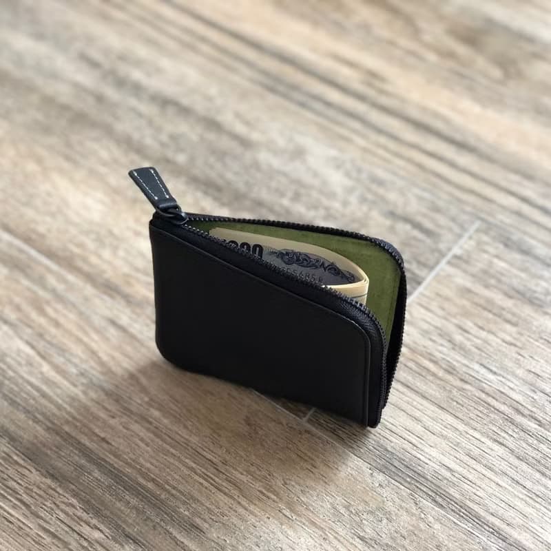 【台灣限定】日本製 REFINE II L型拉鍊零錢包 薄短夾 革職人