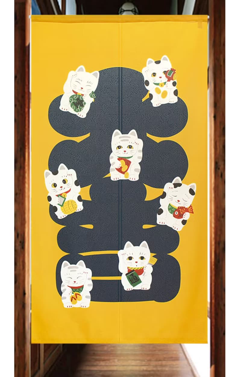 【預訂】日本製 大吉招財貓門簾