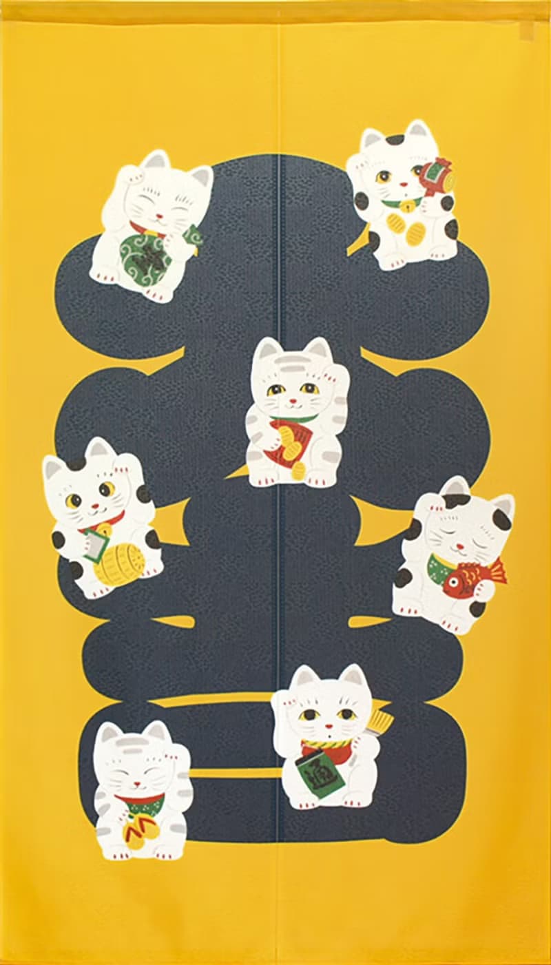 【預訂】日本製 大吉招財貓門簾