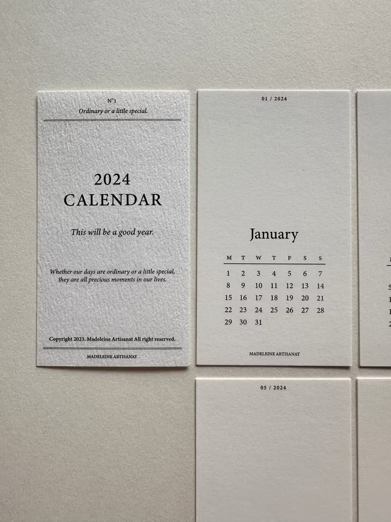 Madeleine Artisanat 2024 Mini Calendar