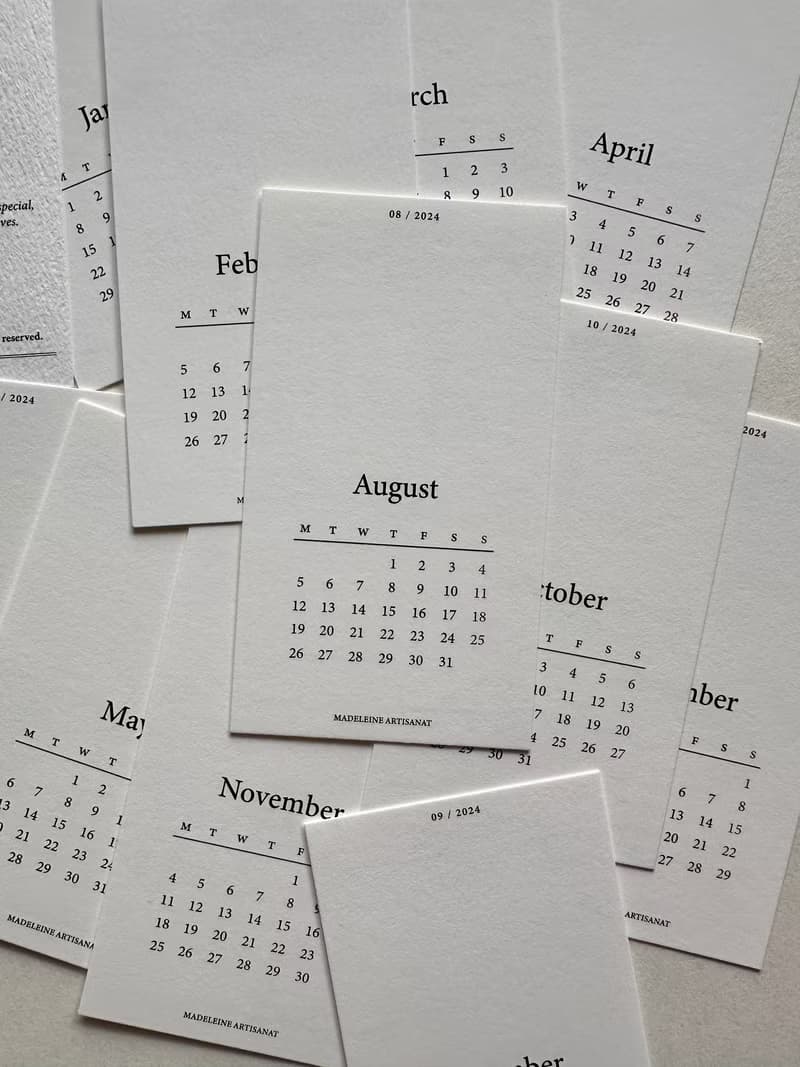 Madeleine Artisanat 2024 Mini Calendar