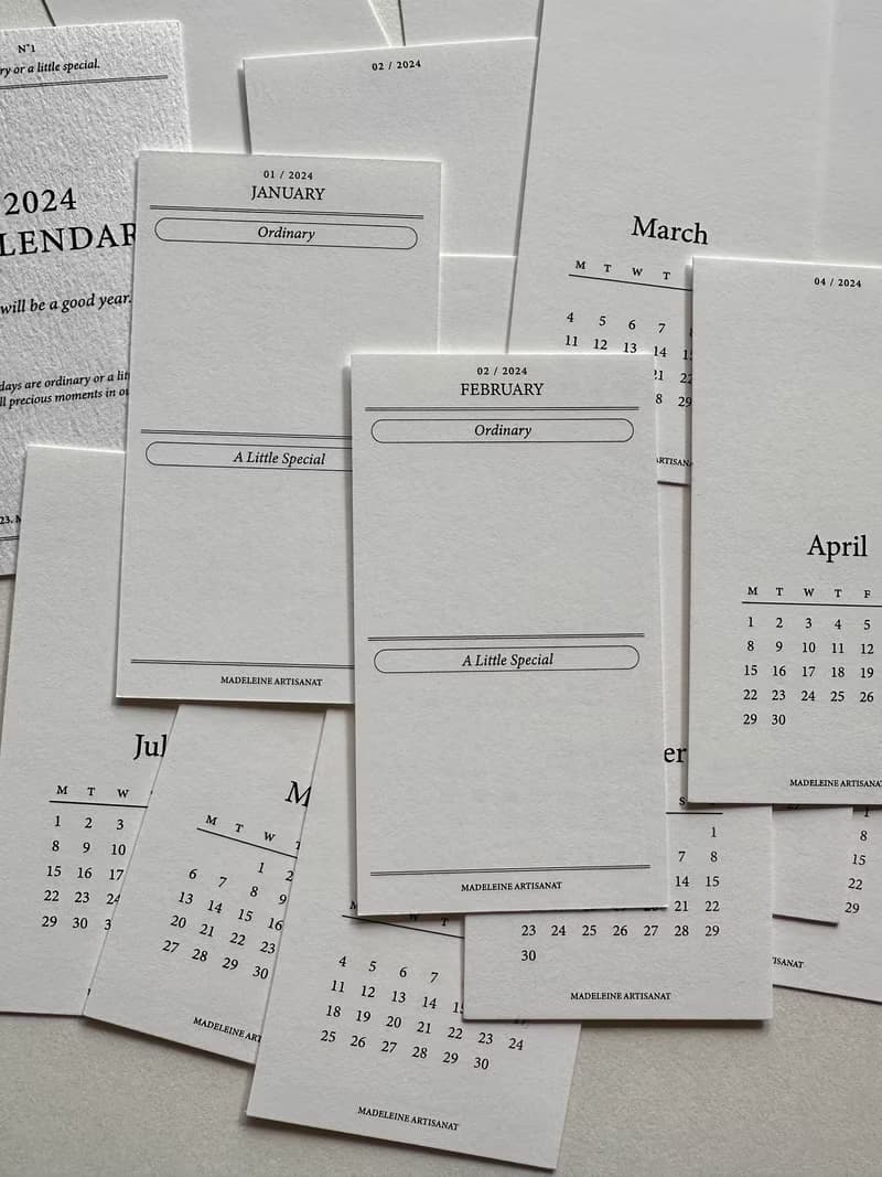 Madeleine Artisanat 2024 Mini Calendar