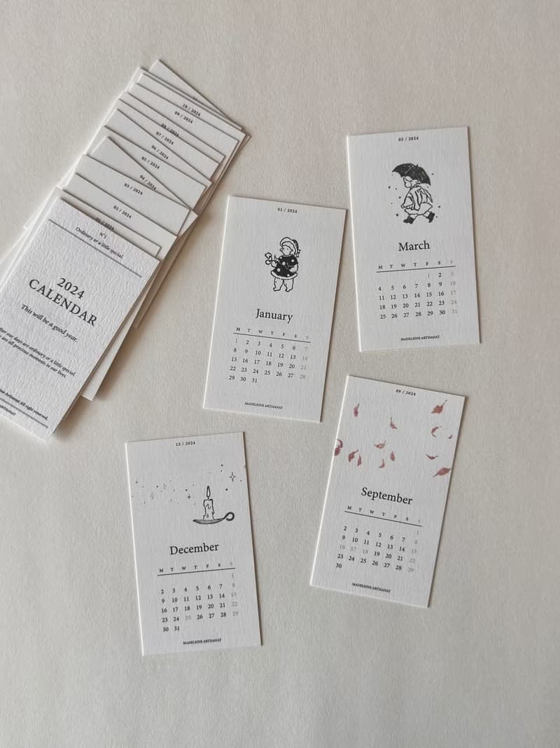 Madeleine Artisanat 2024 Mini Calendar