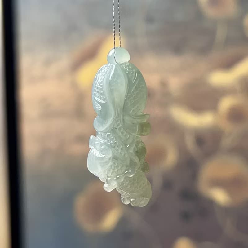 冰種翡翠巧雕白菜 | 天然緬甸A貨翡翠 | 送禮