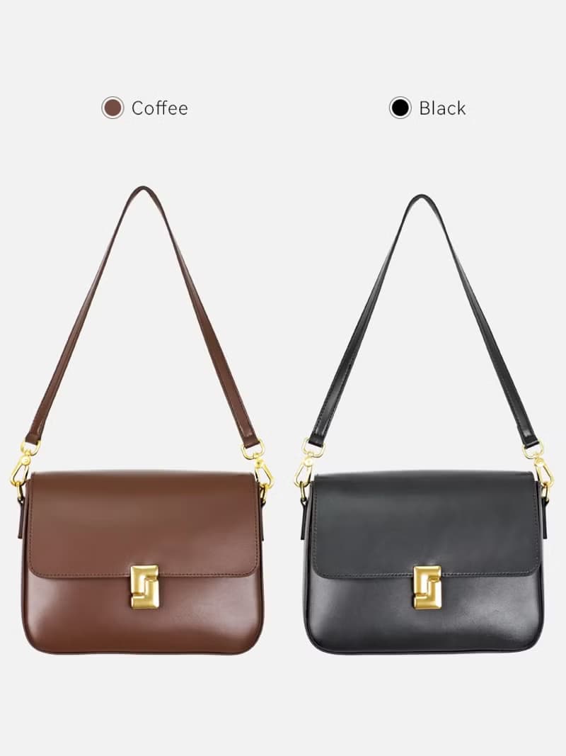 真皮豆腐包box小方包女士 高級感牛皮單肩斜挎女包腋下包