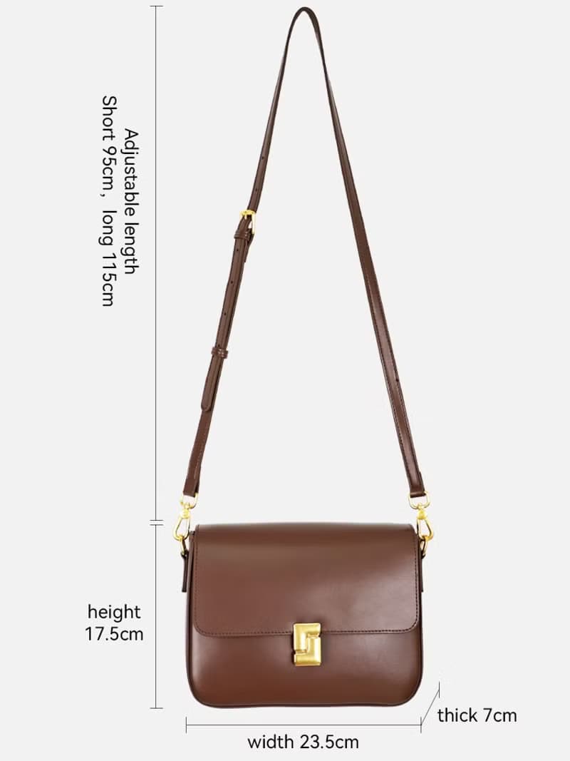 真皮豆腐包box小方包女士 高級感牛皮單肩斜挎女包腋下包