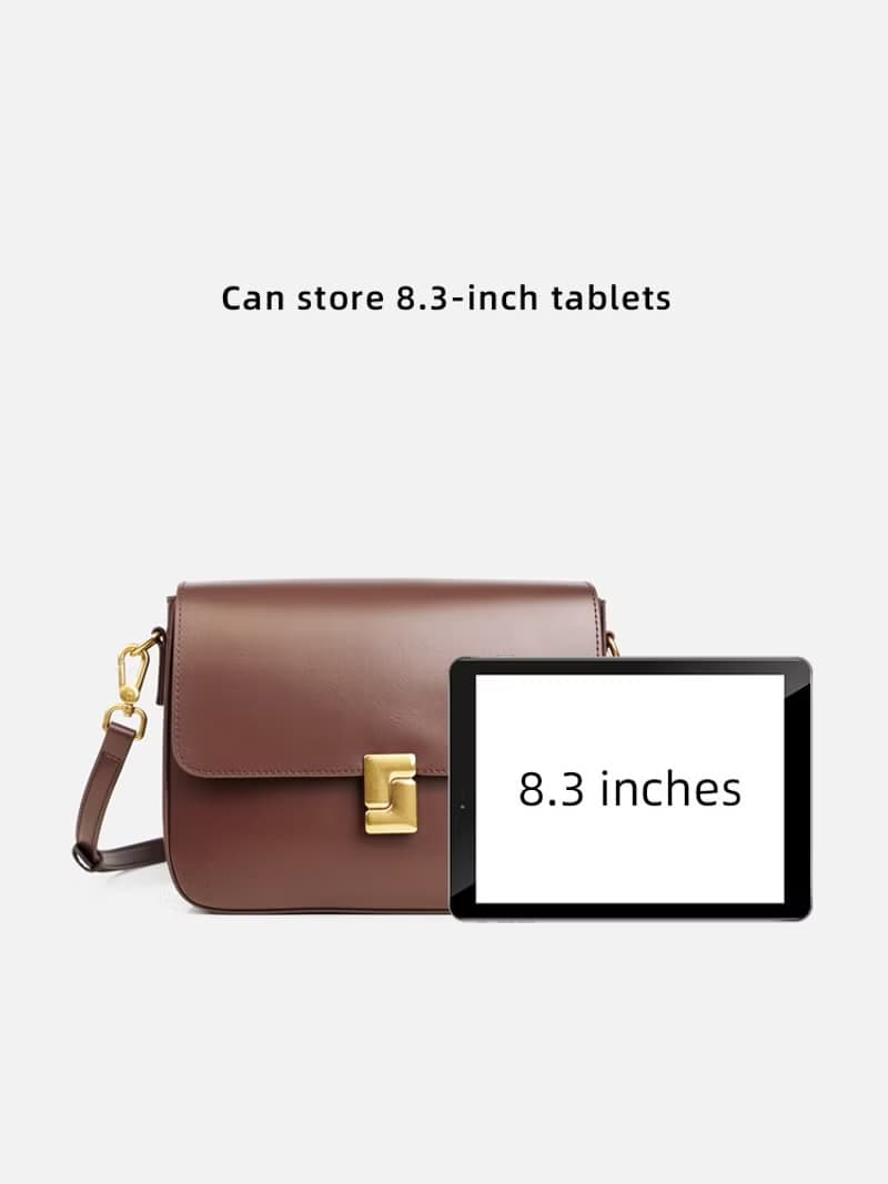 真皮豆腐包box小方包女士 高級感牛皮單肩斜挎女包腋下包