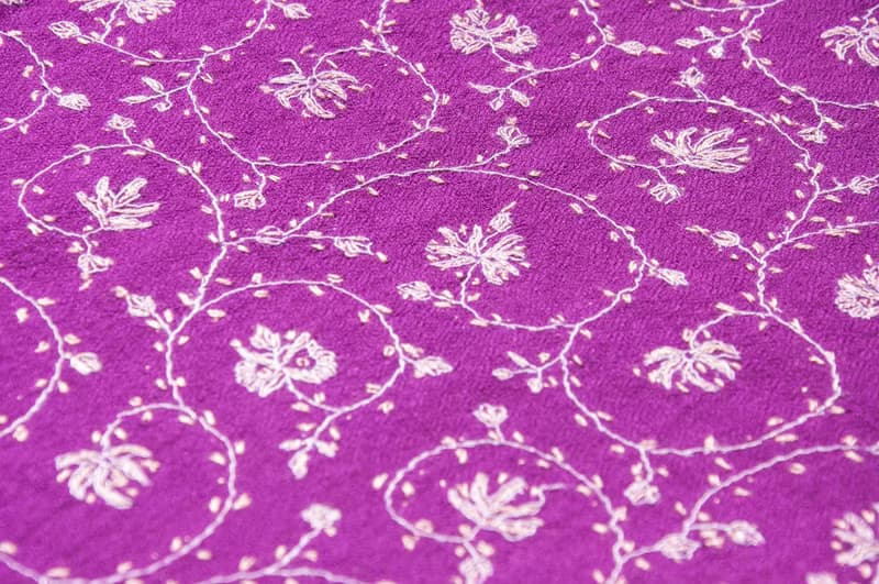 喀什米爾Cashmere/羊絨圍巾/純羊毛圍巾披巾/戒指絨披肩-刺繡花朵