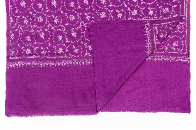 喀什米爾Cashmere/羊絨圍巾/純羊毛圍巾披巾/戒指絨披肩-刺繡花朵