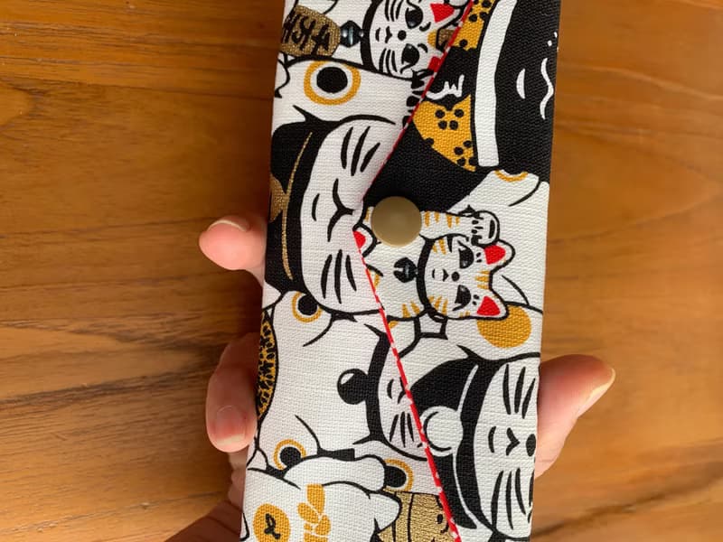 文青風環保筷袋 爆萌招財貓 收納袋 手作餐袋    招財貓