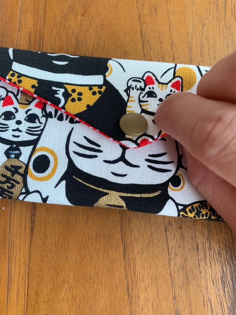 文青風環保筷袋 爆萌招財貓 收納袋 手作餐袋    招財貓