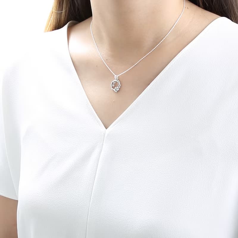 【Angel & Me】櫻花 葉 枝藤 s925 純銀 項鍊 情人節 聖誕禮盒