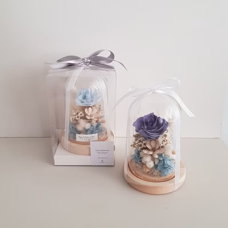 永生花|浪漫小夜燈永生玫瑰花盅|萬用 祝賀 生日 情人節 交換禮物
