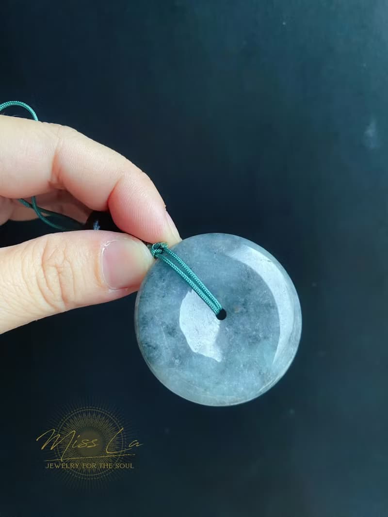 天然緬甸玉翡翠 烏雞 綠底 平安扣 黑檀木 綠松 包掛 手機掛 禮物