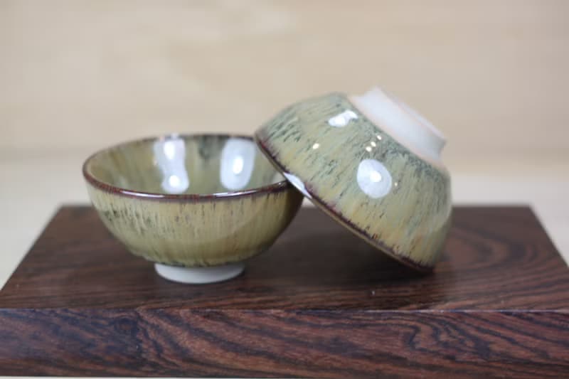 【送禮好物】60ml 沙瀑 天目釉 圓滿對杯 鶯歌名家葉敏祥作品