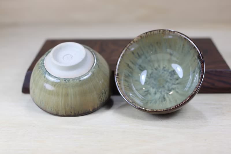 【送禮好物】60ml 沙瀑 天目釉 圓滿對杯 鶯歌名家葉敏祥作品