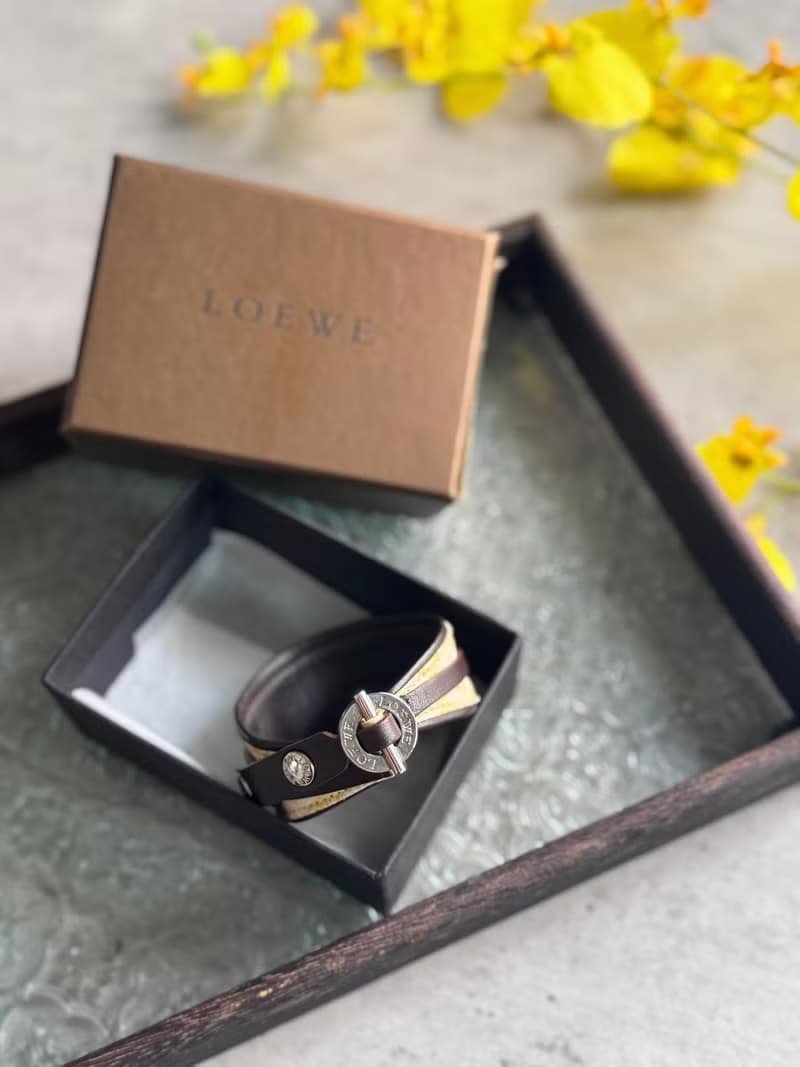 中古名牌 Loewe 羅意威 皮革手帶 禮物 手鈪