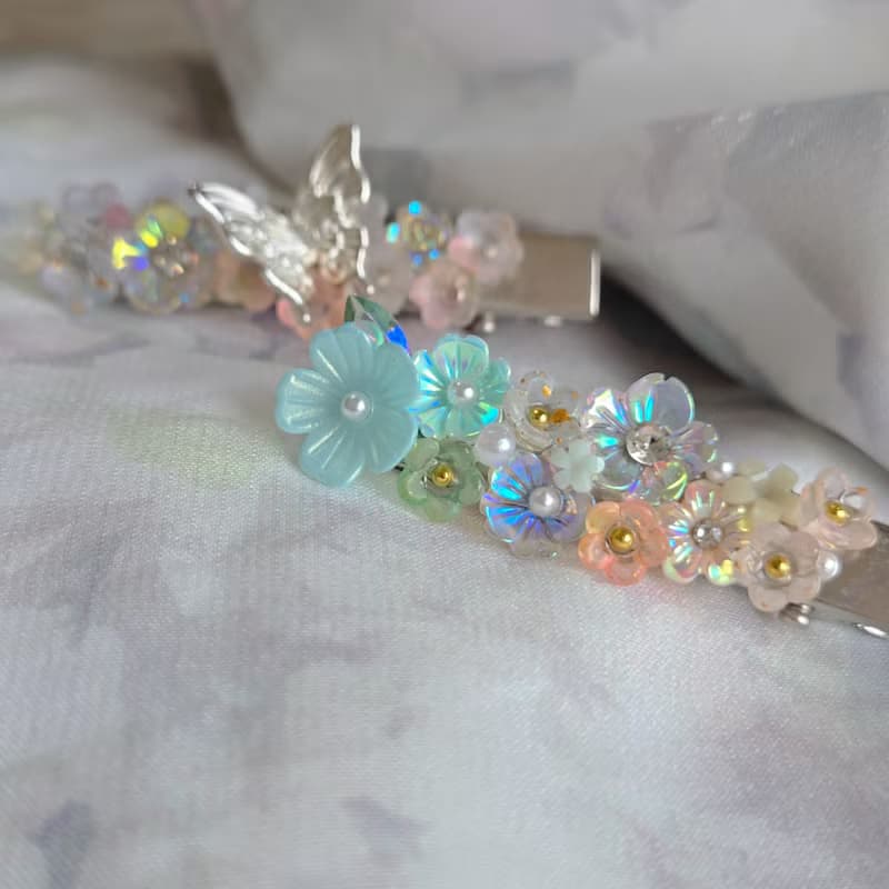 盛放 Blooming 髮夾 蝴蝶 花 原創 手作 送禮 兩款合售