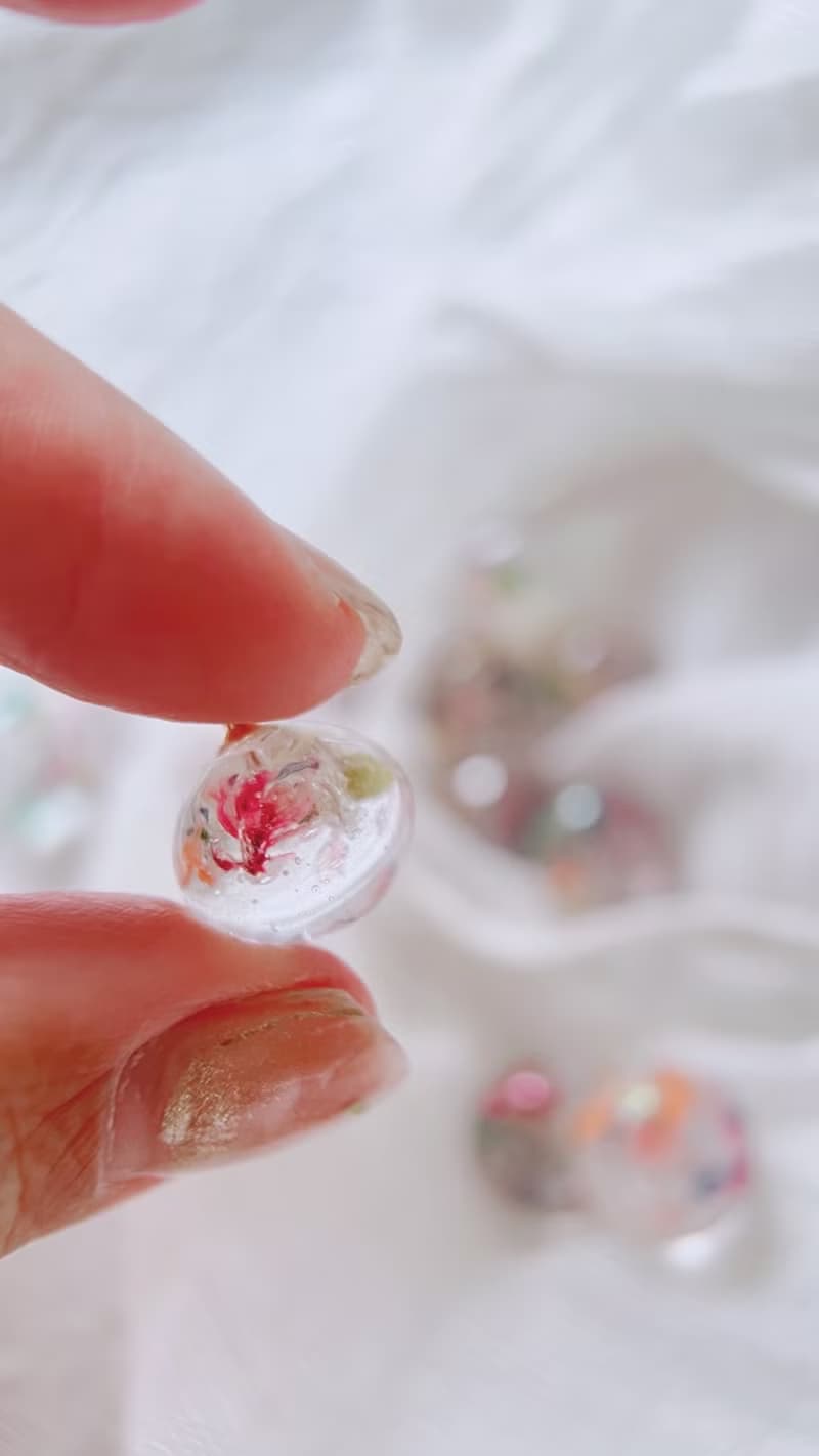 花影圓舞  手工耳環