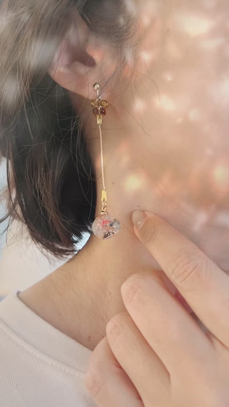 花影圓舞  手工耳環