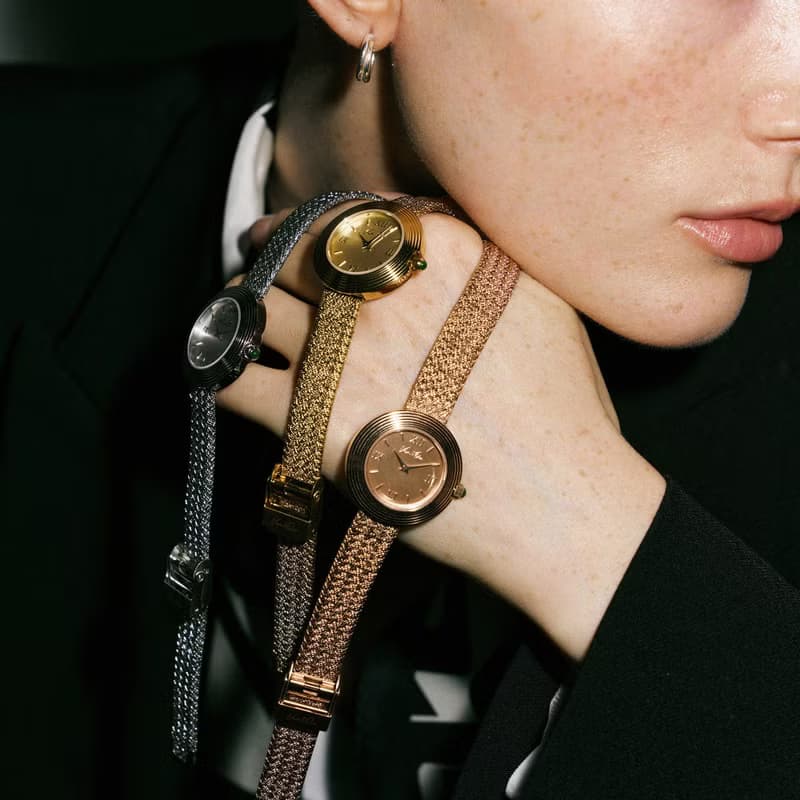 【Ven & Qu】Volante 金色腕錶 29mm 網狀不鏽鋼錶帶