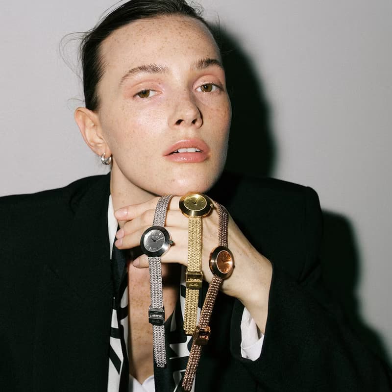 【Ven & Qu】Volante 金色腕錶 29mm 網狀不鏽鋼錶帶