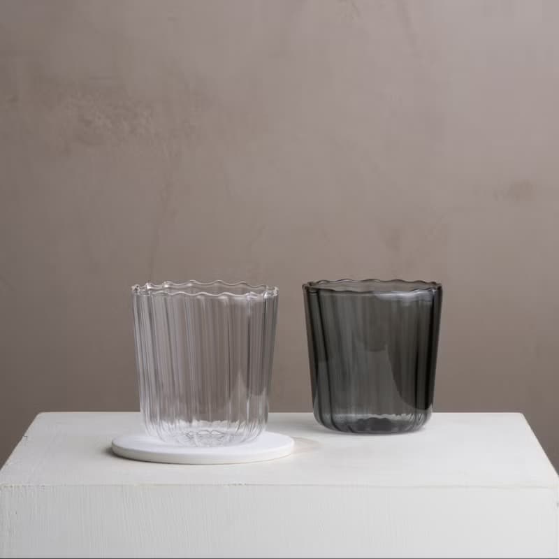 18星芒/ 明月水杯 晶透&曜黑 咖啡玻璃杯