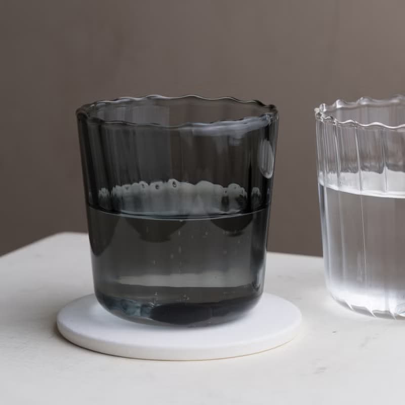 18星芒/ 明月水杯 晶透&曜黑 咖啡玻璃杯