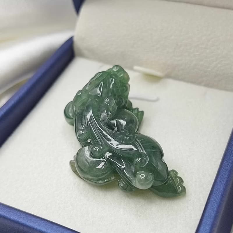 緬料 冰油綠貔貅 吊墜 手牌 | 天然緬甸玉A貨翡翠