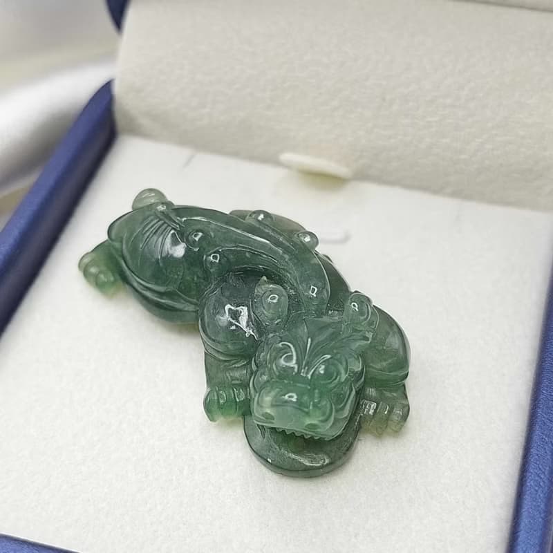 緬料 冰油綠貔貅 吊墜 手牌 | 天然緬甸玉A貨翡翠