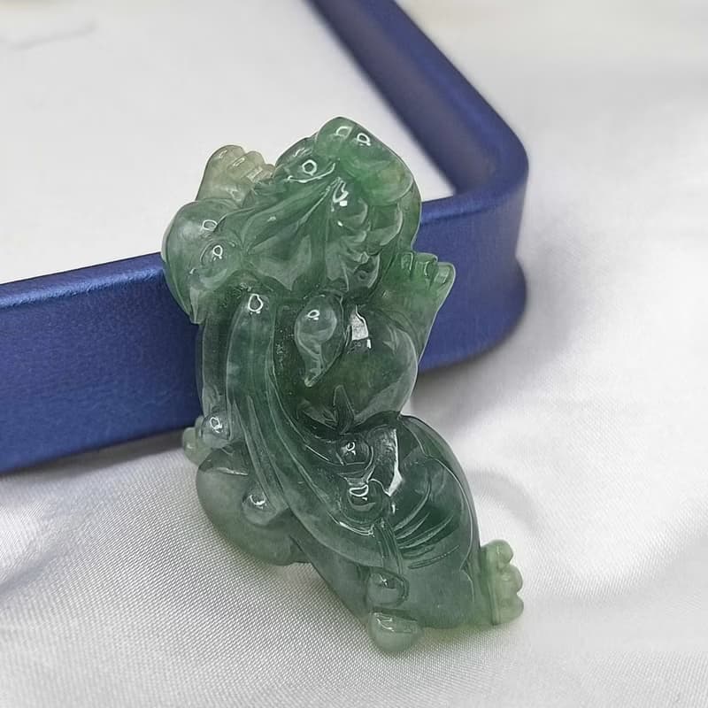 緬料 冰油綠貔貅 吊墜 手牌 | 天然緬甸玉A貨翡翠