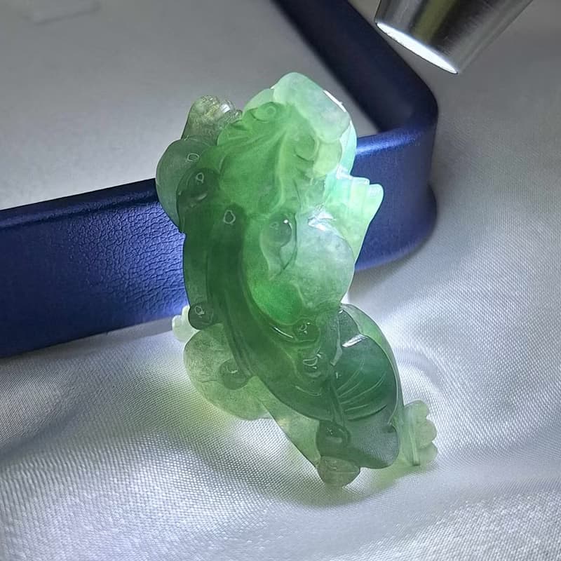 緬料 冰油綠貔貅 吊墜 手牌 | 天然緬甸玉A貨翡翠