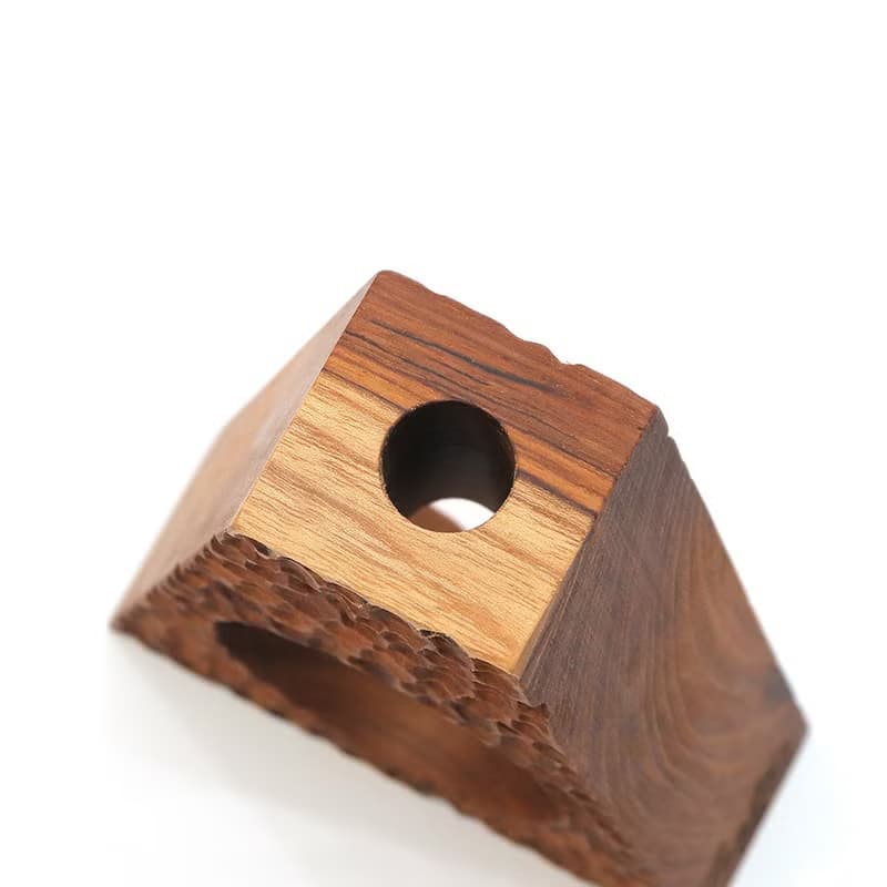 【快速出貨】天然柚木玻璃管花器-三角波點款 /辦公小物