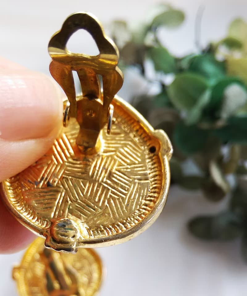 Vintage Jewelry 西洋古董飾品  紅果子 夾式耳環