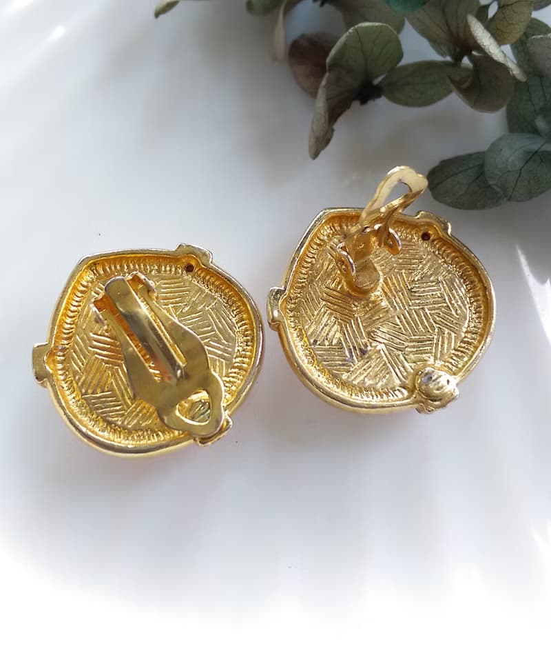 Vintage Jewelry 西洋古董飾品  紅果子 夾式耳環
