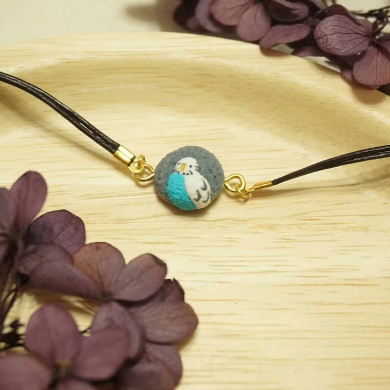 【石中鳥中石】虎皮 玄鳳 鸚鵡手鍊 鳥手鍊 軟陶手鍊