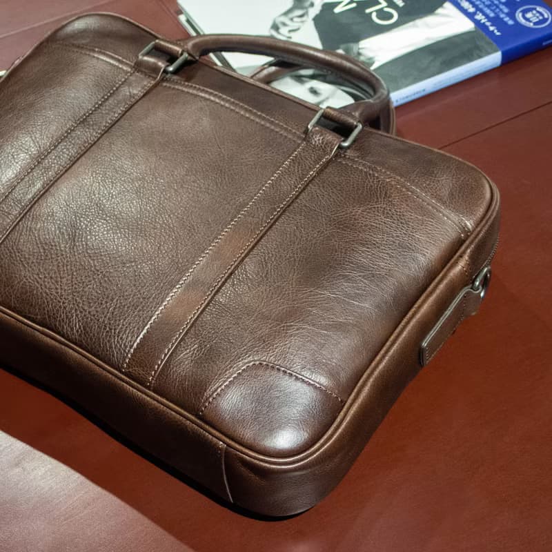 REGENT 15吋真皮公事包-咖 /15 inch Leather Briefcase - Brown