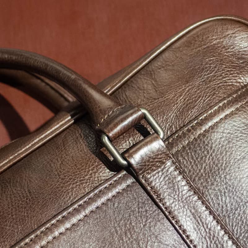 REGENT 15吋真皮公事包-咖 /15 inch Leather Briefcase - Brown