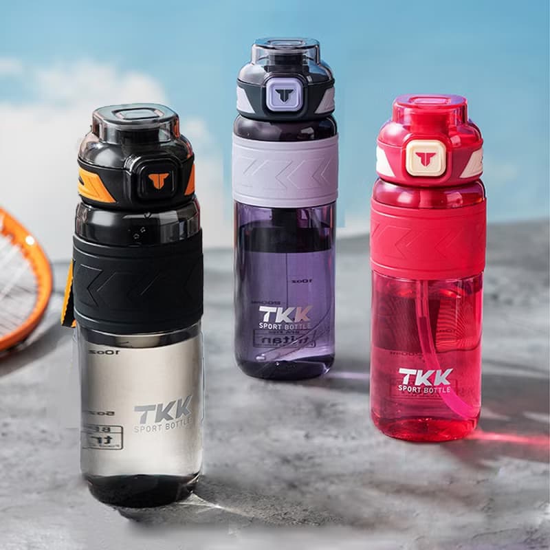 【TKK】美國進口Tritan邁越系列 手提式兩用運動水壺850ML-電光白