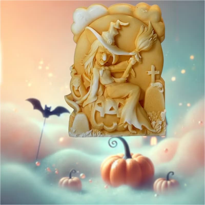 萬聖節 飛天女巫與南瓜 精油香氛 手工皂 Halloween 專屬造型皂