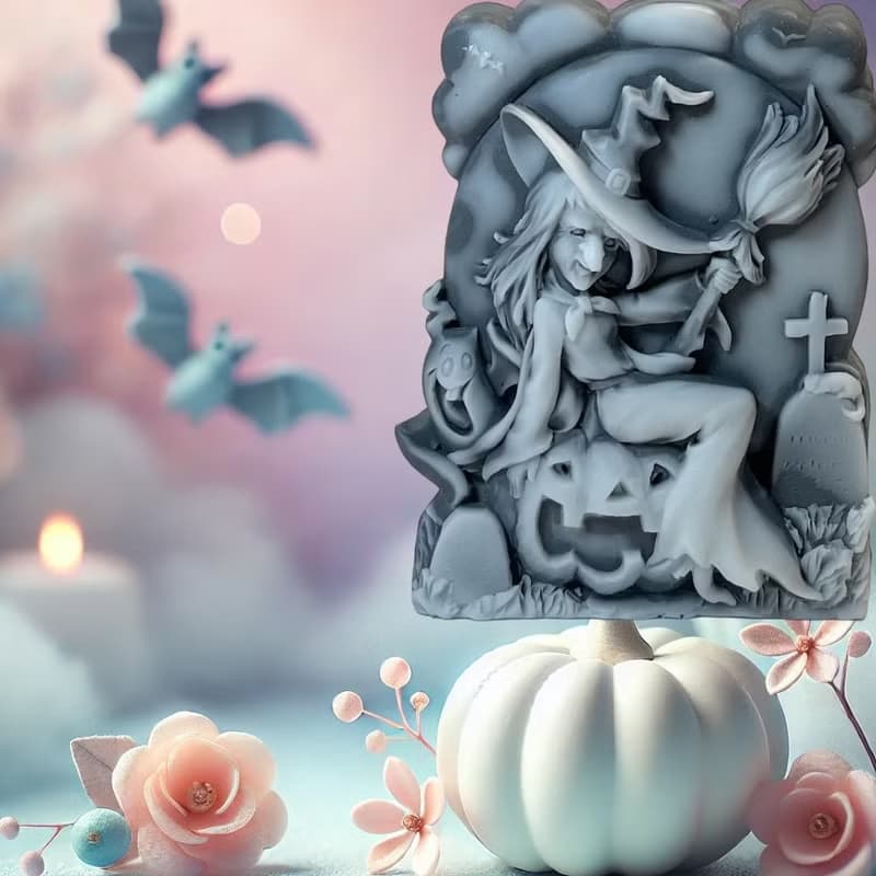 萬聖節 飛天女巫與南瓜 精油香氛 手工皂 Halloween 專屬造型皂